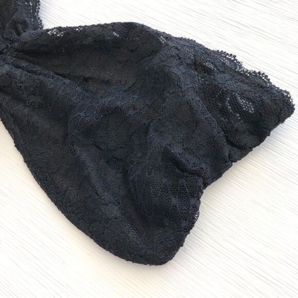 Free People Intimately Bralette Lace Strapless with Strappy Back in Black M - Picture 3 of 5